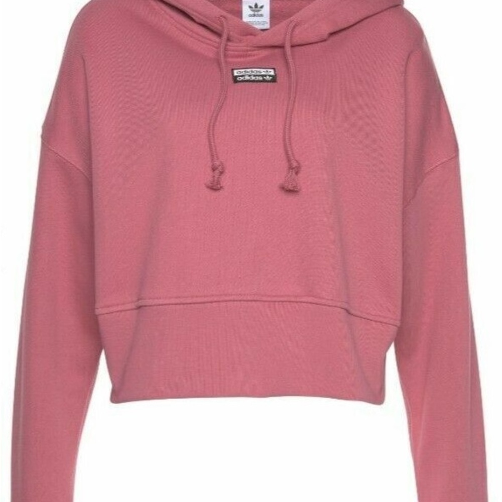 Adidas Pink Cropped Hoodie